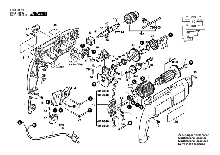 MASINA DE GAURIT PERCUTIE  (0603161203)  PSB 6802 / 230 V /EU