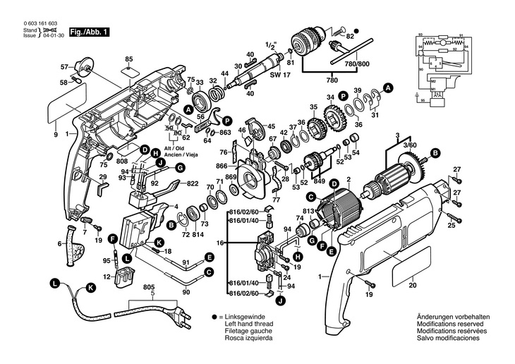 MASINA DE GAURIT PERCUTIE  (0603161603)  CSB 6502 RE / 230 V /EU