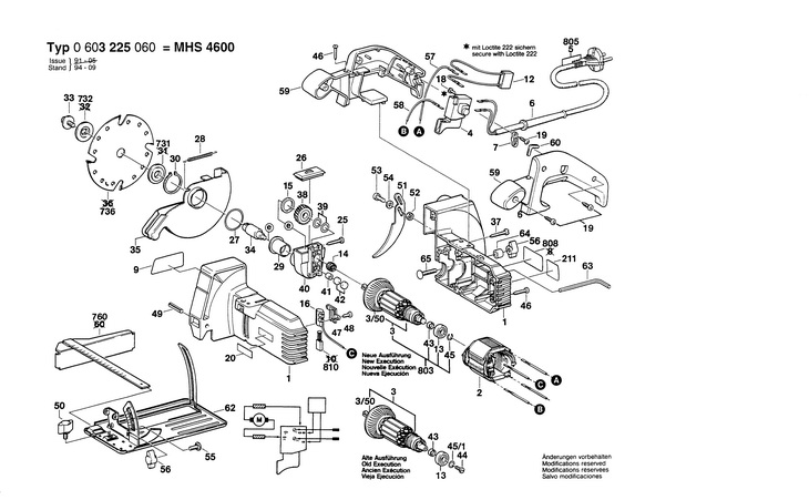 FERASRAU CIRCULAR MANUAL  (0603225060)  MHS 4600 / 230 V /CH