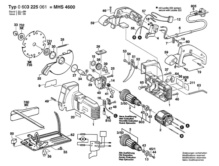FERASRAU CIRCULAR MANUAL  (0603225061)  MHS 4600 / 230 V /CH