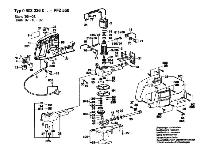 FERASTRAU COADA DE VULPE HW  (0603226003)  PFZ 550 / 220 V /EU