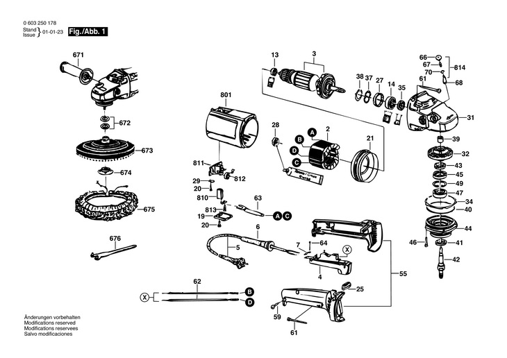 POLIZOR UNGHIULAR GW  (0603250178)  PPO 9180 / 220 V /BR