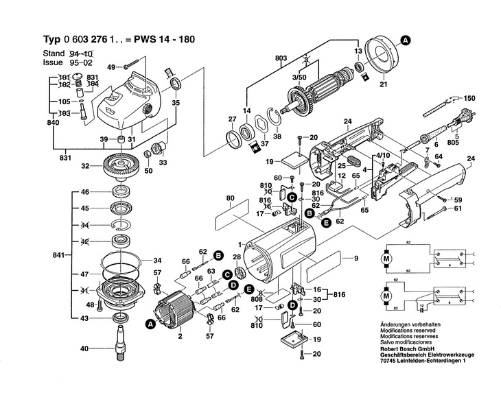 POLIZOR UNGHIULAR HW  (0603276103)  PWS 14180 / 230 V /EU