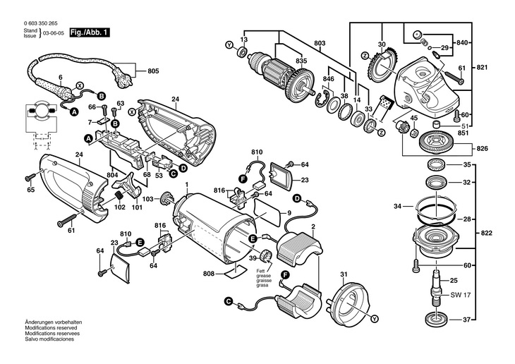 POLIZOR UNGHIULAR  (0603350265)  PWS 21230 / 230 V /F