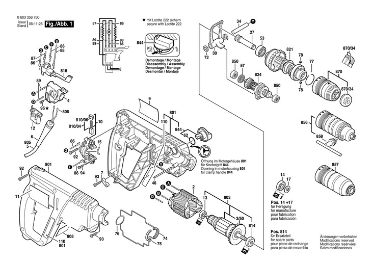 CIOCAN ROTOPERCUTOR  (0603356760)  PBH 200 FRE / 230 V /EU