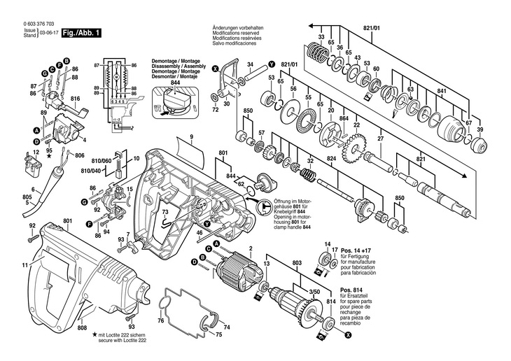 CIOCAN ROTOPERCUTOR  (0603376703)  PBH 200 RE / 230 V /EU
