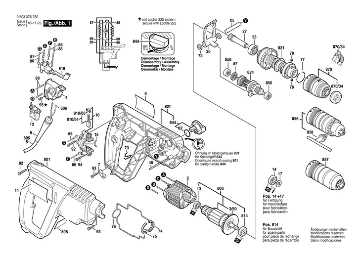 CIOCAN ROTOPERCUTOR  (0603376760)  PBH 200 FRE / 230 V /EU