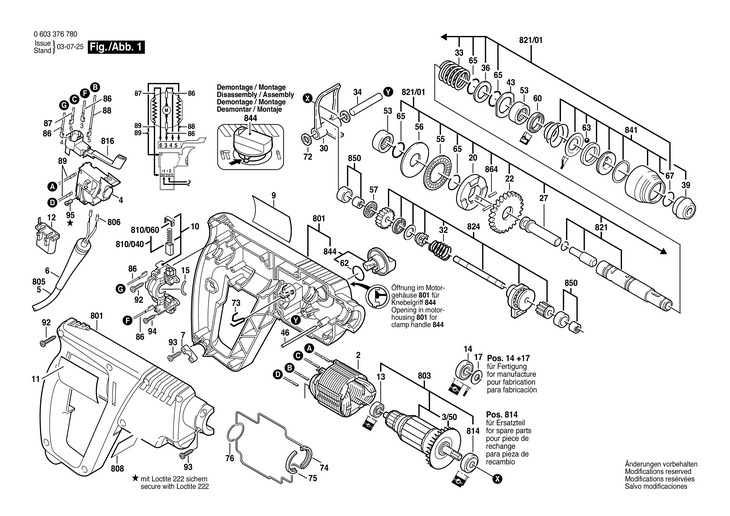 CIOCAN ROTOPERCUTOR  (0603376780)  PBH 200 RE / 230 V /EU