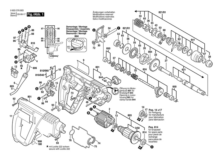 CIOCAN ROTOPERCUTOR  (0603376803)  PBH 180 RE / 230 V /EU