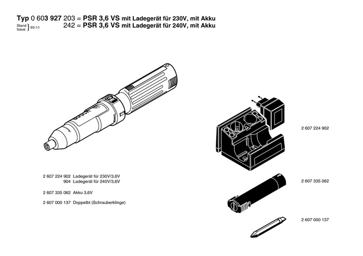 MASINA DE INSURUBAT/GAURIT CU ACUMULATOR  (0603927203)  PSR 3,6 V / 3.6 V /EU