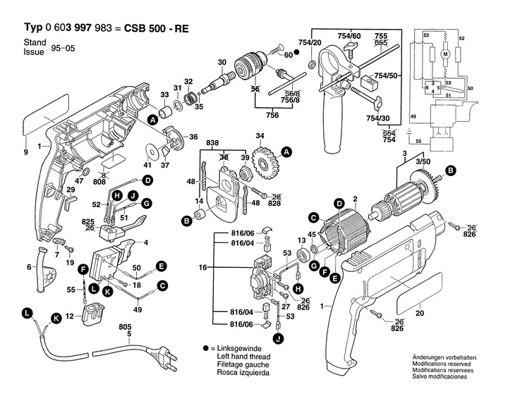 MASINA DE GAURIT PERCUTIE  (0603997983)  CSB 570 RE / 230 V /CH