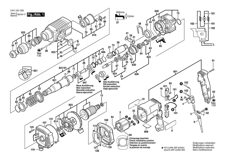 CIOCAN ROTOPERCUTOR  (0611221539)  11 221 DVS / 115 V /SAM