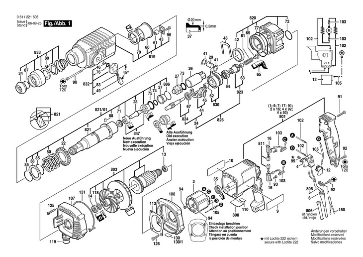 CIOCAN ROTOPERCUTOR GW  (0611221603)  GAH 500 DSE / 230 V /EU