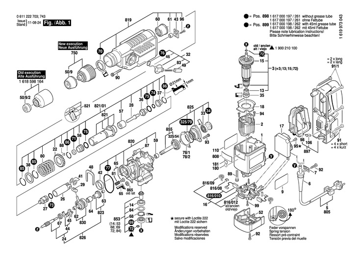 CIOCAN ROTOPERCUTOR  (0611222703)  GBH 4 DSC / 230 V /EU