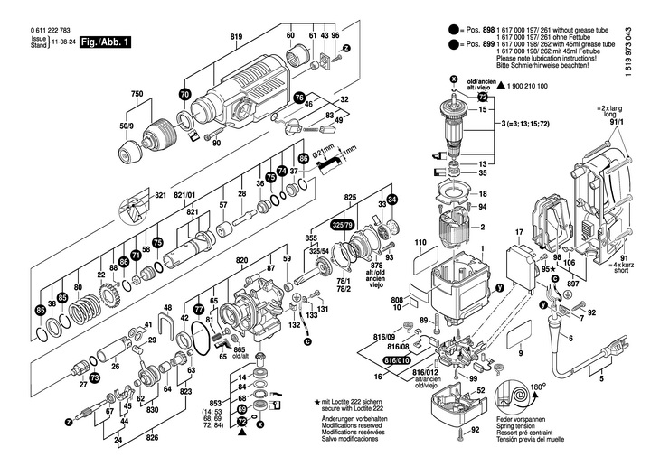 CIOCAN ROTOPERCUTOR  (0611222783)  11 222 EVSG / 115 V /USA