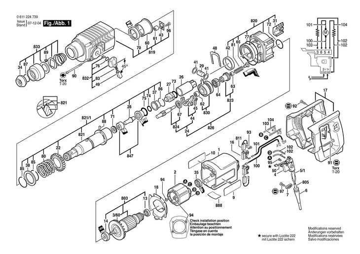 CIOCAN ROTOPERCUTOR  (0611224739)  11 224 VSR / 115 V /USA