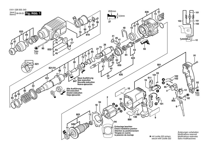 CIOCAN ROTOPERCUTOR  (0611226503)  GBH 2 SE / 230 V /EU