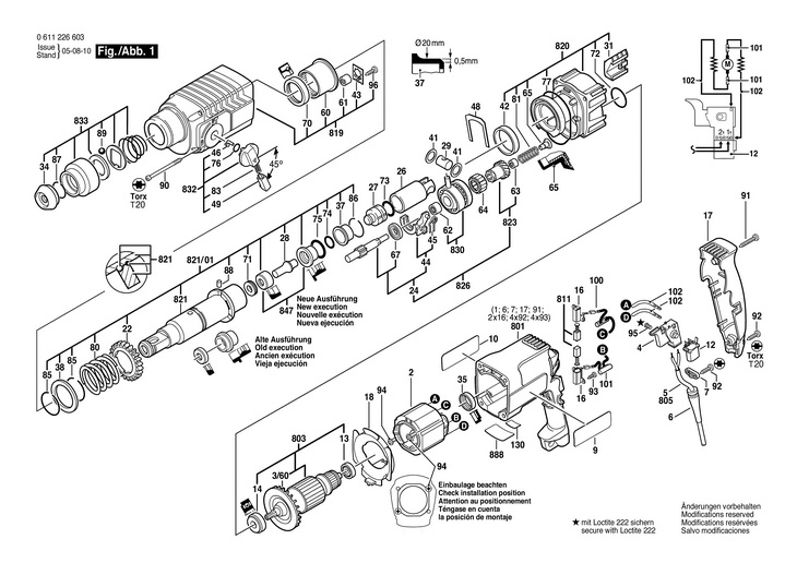CIOCAN ROTOPERCUTOR  (0611226603)  GBH 2 SE / 230 V /EU