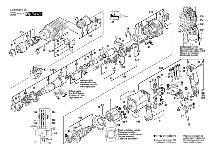 CIOCAN ROTOPERCUTOR  (0611226876)  DD 521 / 230 V /EU