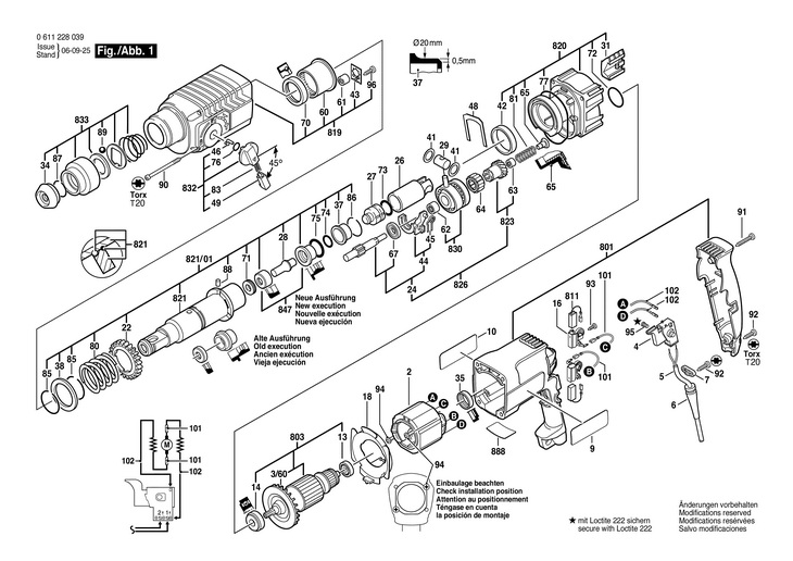 CIOCAN ROTOPERCUTOR  (0611228039)  GBH 224 DS / 115 V /USA