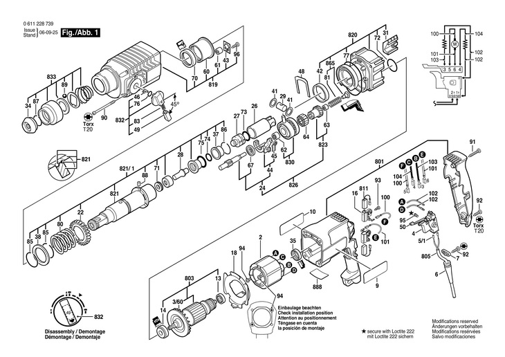 CIOCAN ROTOPERCUTOR  (0611228739)  11 228 VSR / 115 V /USA