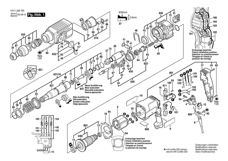 CIOCAN ROTOPERCUTOR  (0611228760)  H 24MLE / 230 V /EU