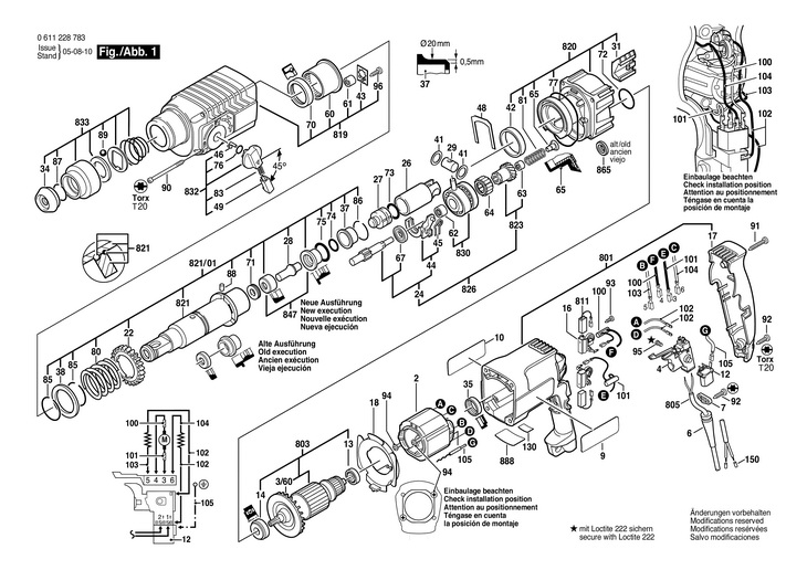CIOCAN ROTOPERCUTOR  (0611228783)  BHE 224 LR / 230 V /EU