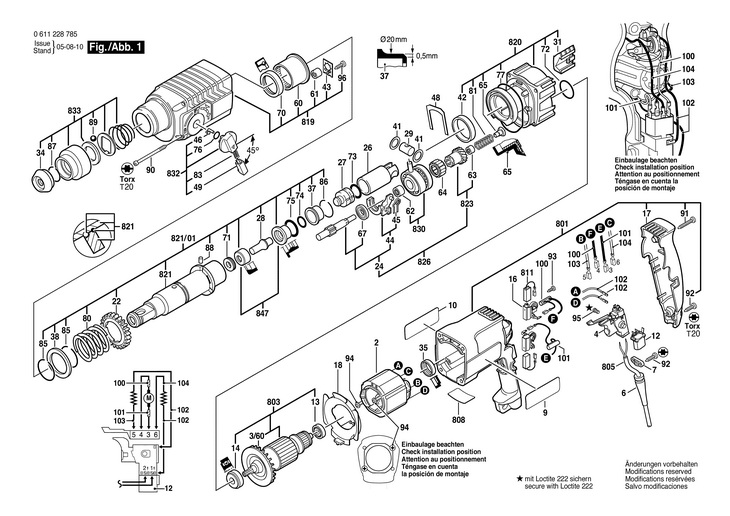 CIOCAN ROTOPERCUTOR  (0611228785)  BHD2 / 230 V /EU