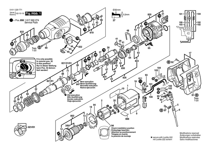 CIOCAN ROTOPERCUTOR  (0611229771)  326 / 115 V /USA