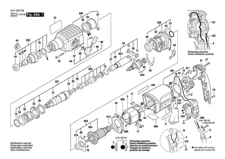 CIOCAN ROTOPERCUTOR  (0611250739)  11250VSR / 120 V /USA