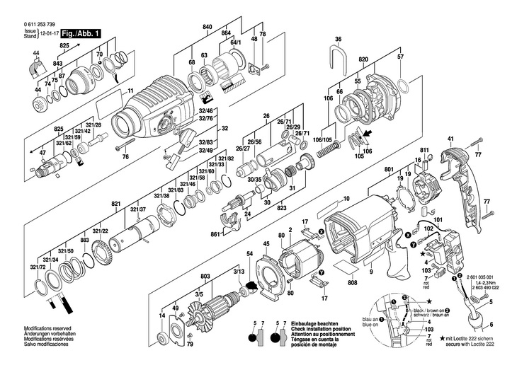 CIOCAN ROTOPERCUTOR  (0611253739)  11253 VSR / 120 V /USA