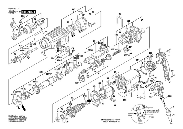 CIOCAN ROTOPERCUTOR  (0611253778)  DD 527 / 240 V /AUS   CIOCAN ROTOPERCUTOR  (0611253778)  DD 527 / 240 V /AUS