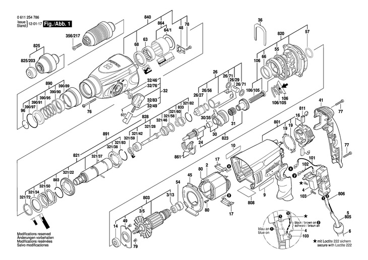 CIOCAN ROTOPERCUTOR  (0611254786)  H 26MLS / 230 V /EU
