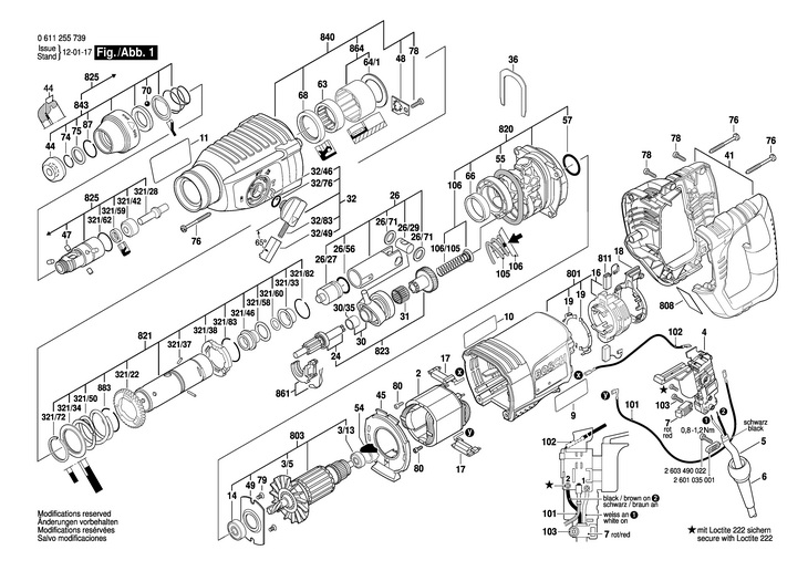 CIOCAN ROTOPERCUTOR  (0611255739)  11255 VSR / 120 V /USA