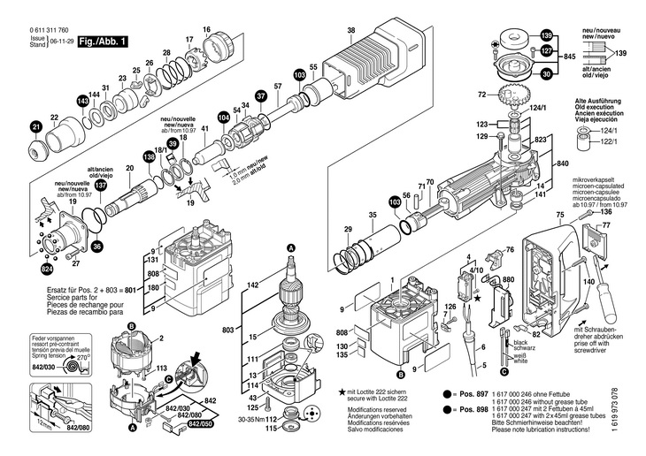 CIOCAN DEMOLATOR  (0611311760)  MH 10 E / 230 V /EU