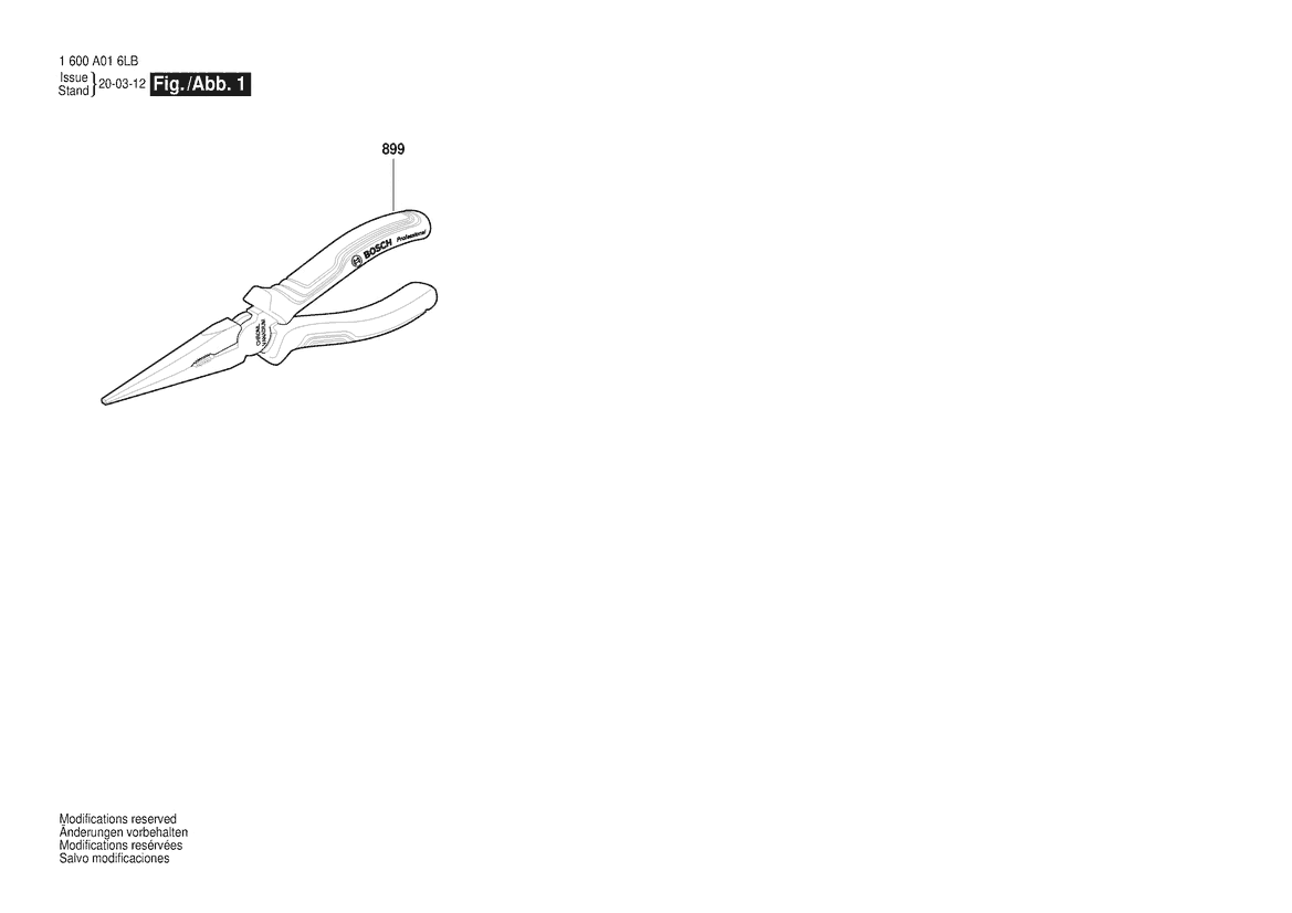 CLESTE CU FALCI PLATE Long nose plier