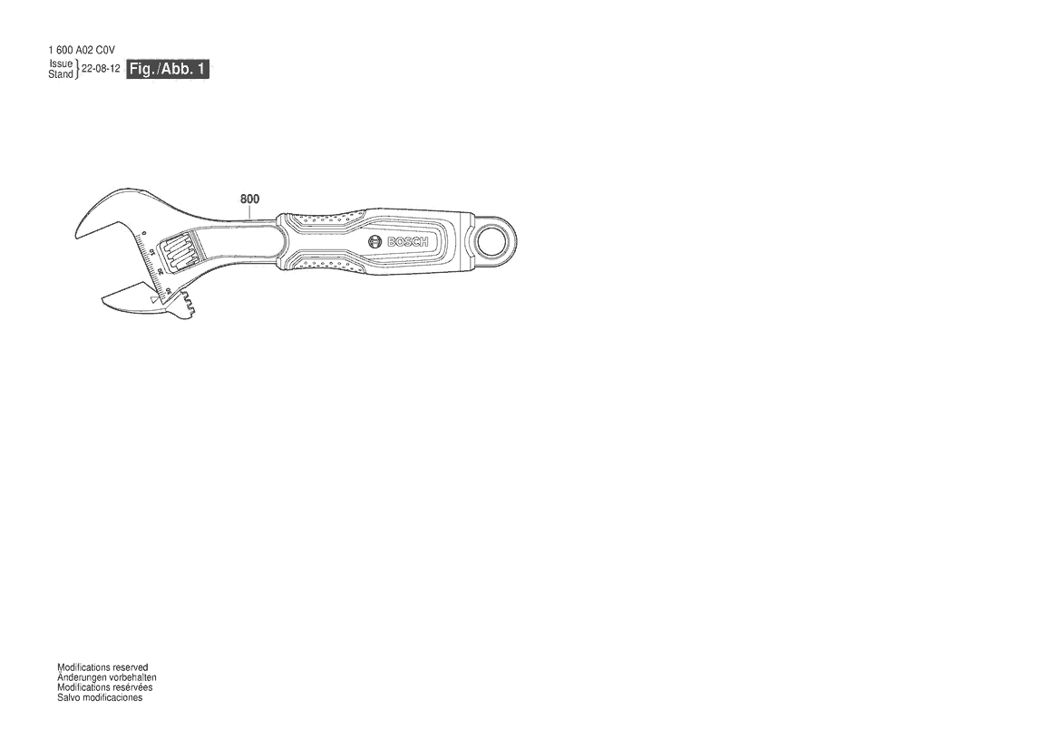 CHEIE DE REGLARE Adjustable Wrench 8"