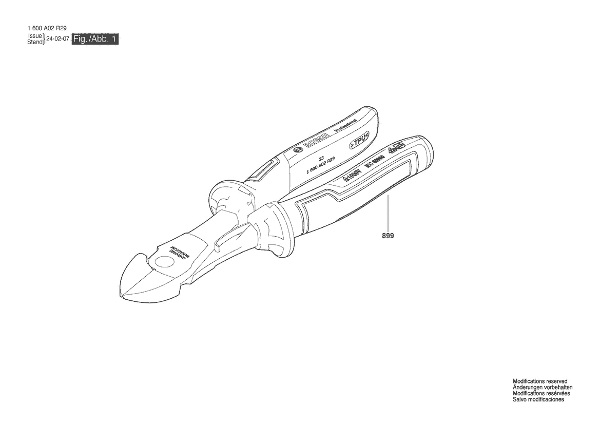 CLESTI CU TAIERE L VDE High Lev. 200mm UNI
