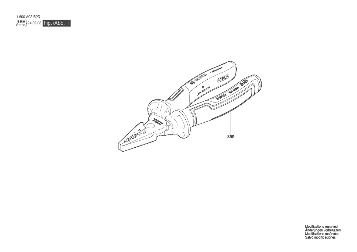 CLESTE DE SERTIZARE VDE 180mm UNI