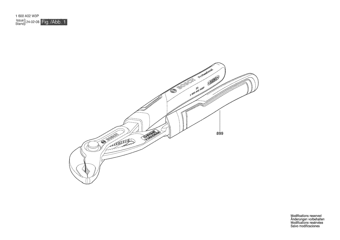 MULTIP. SLIP JOINT PLIERS Water pump plier 250mm UNI