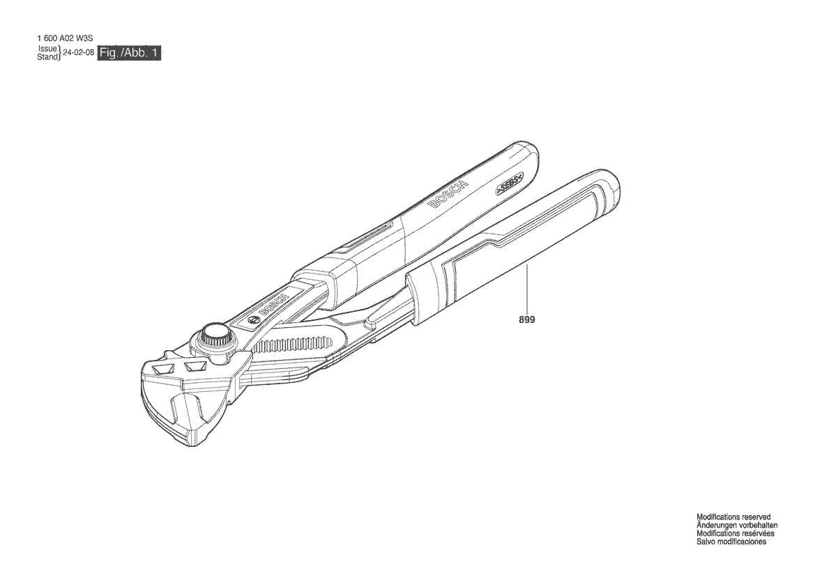 Cleste tip cheie Plier wrench 250mm UNI