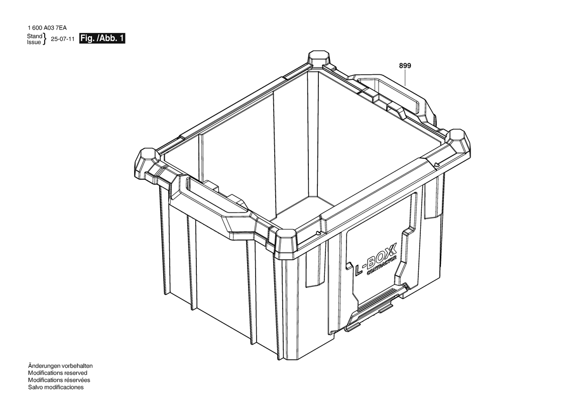 CUTIE DE TRANSPORT L-BOXX Contractor Crate BR 220V