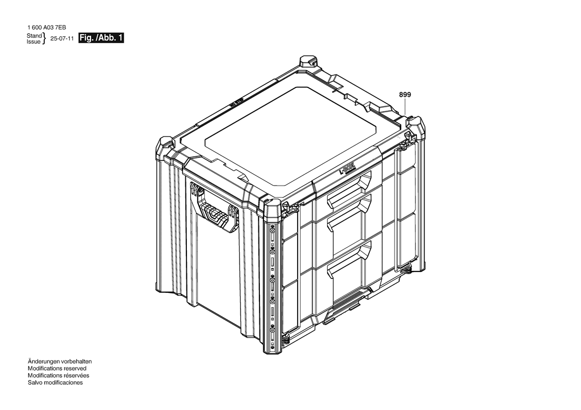 CUTIE DE TRANSPORT L-BOXX Contractor Drawer 3 BR 220V