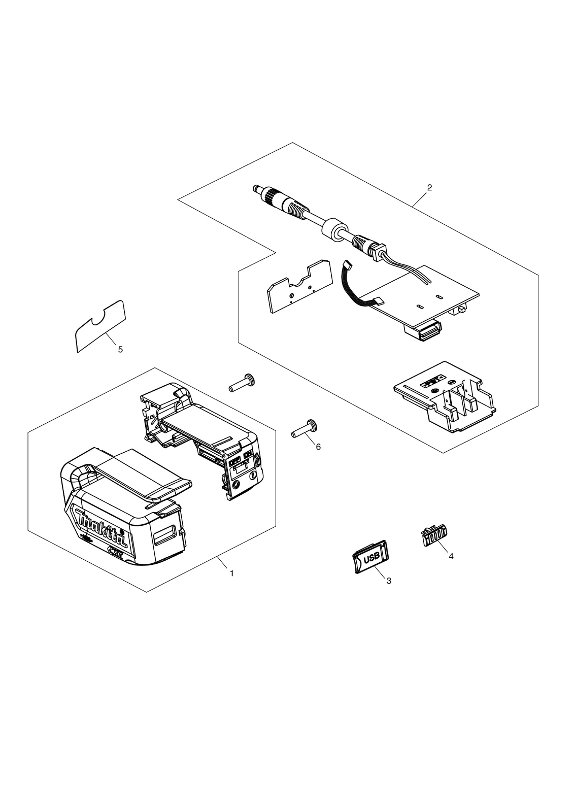 Battery holder set MAKITA 198639-2