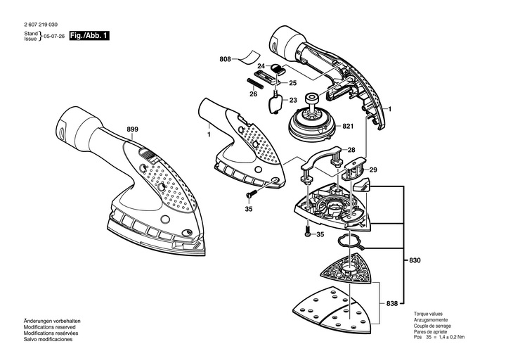 SLEFUITOR CU VIBRATII  (2607219030)   / 0 V /