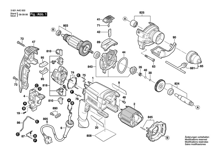 MASINA DE GAURIT PERCUTIE  (3601A4E600)  GSB 16 RE / 230 V /EU