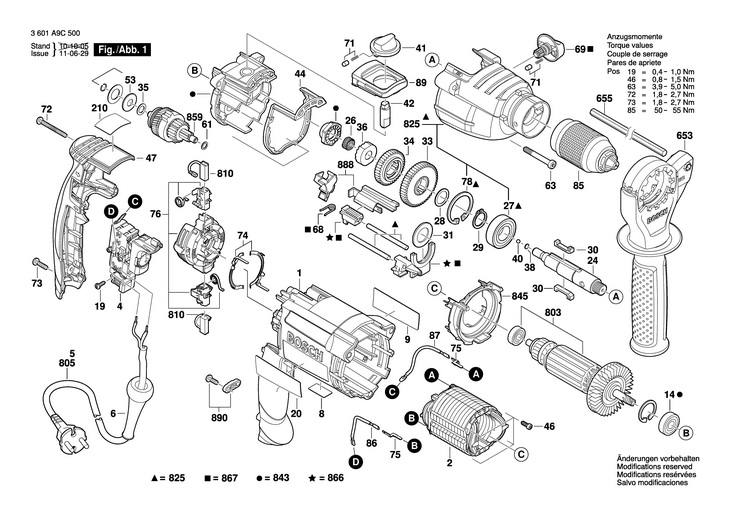 MASINA DE GAURIT PERCUTIE  (3601A9C500)  GSB 212 RE / 230 V /EU