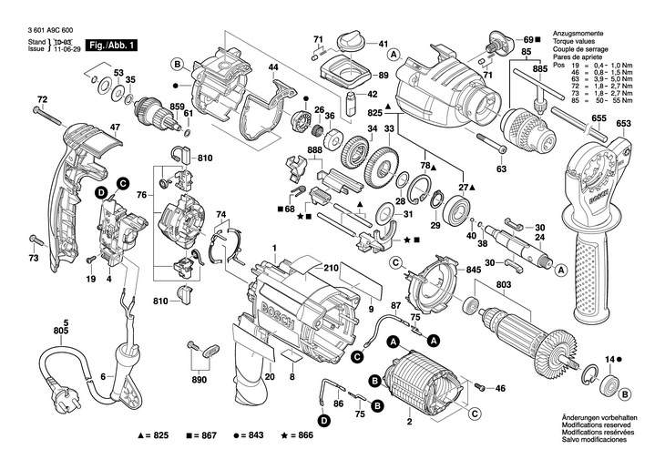 MASINA DE GAURIT PERCUTIE  (3601A9C600)  GSB 212 RE / 230 V /EU