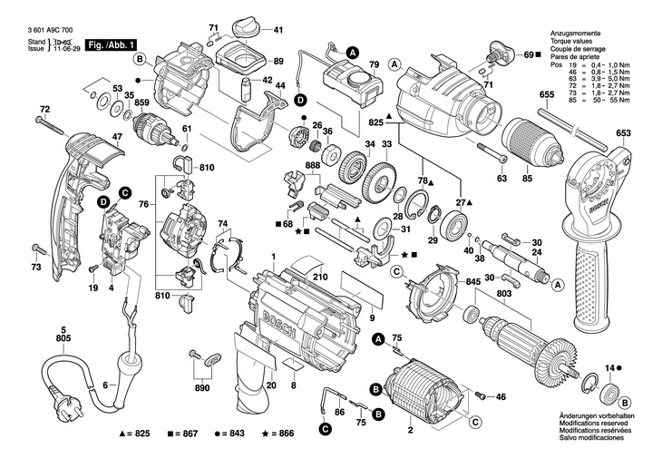 MASINA DE GAURIT PERCUTIE  (3601A9C700)  GSB 212 RCT / 230 V /EU