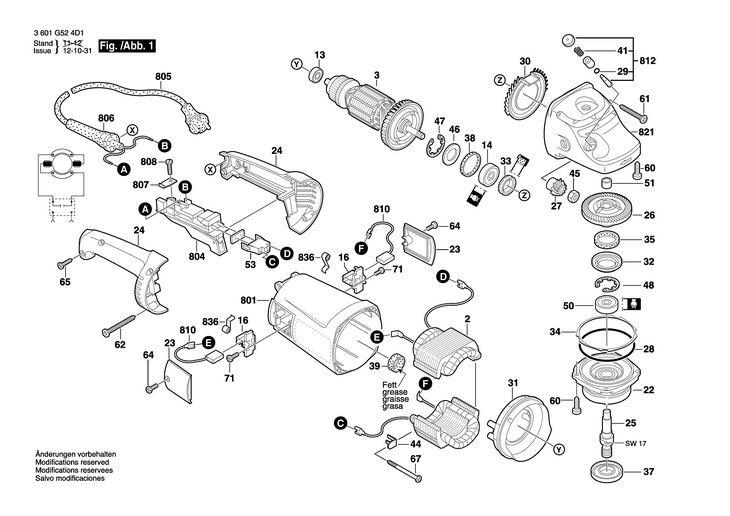 POLIZOR UNGHIULAR GW  (3601G524D1)  GWS 21230 / 127 V /BR
